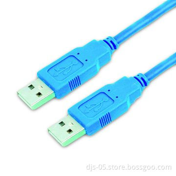 USB Male to Male Cable with Black PVC Jacket, RoHS Compliant